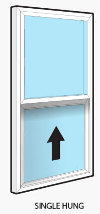 single hung window illustration